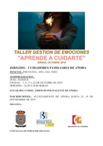 Taller gestión de emociones "Aprende a cuidarte". Añora